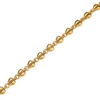 NE-BL-0011 Silver Heart Link Chain Bracelet