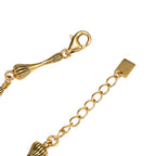 NE-BL-0012 Silver Fluted Fan Link Bracelet