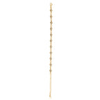NE-BL-0004 Silver Floral White Stone Chain Bracelet