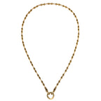 Ornate Engraved Ring Clasp Necklace