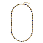 Blue Stone Ornate Link Necklace