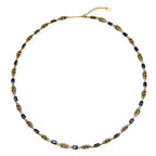 Blue Stone Ornate Link Necklace