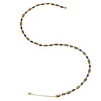 Blue Stone Ornate Link Necklace