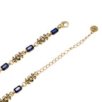 Blue Stone Ornate Link Necklace