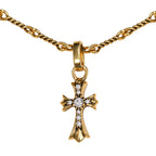 Smiley & Cross Charm Necklace