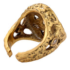 NE-RG-0060 Silver Round Openwork Statement Ring