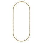 Engraved Floral Tag Chain Necklace