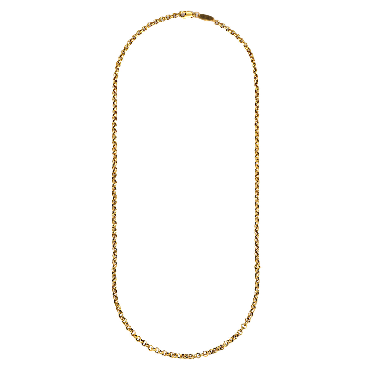 Engraved Floral Tag Chain Necklace