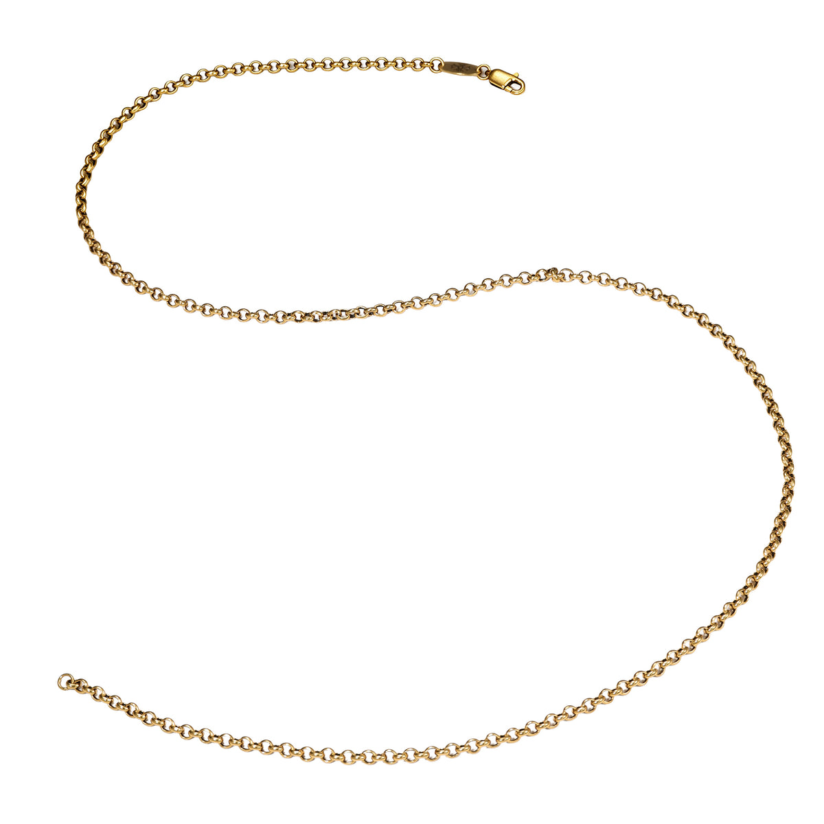 Engraved Floral Tag Chain Necklace