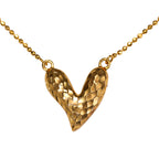 Faceted Heart Pendant Necklace