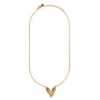 Faceted Heart Pendant Necklace