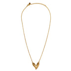Faceted Heart Pendant Necklace