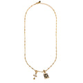 Cross & Sunburst Charm Necklace