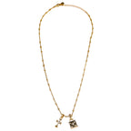 Cross & Sunburst Charm Necklace