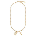Cross Tag & Charm Necklace