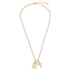 Cross Tag & Charm Necklace