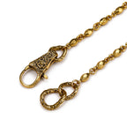 Textured Link Ornate Clasp Necklace