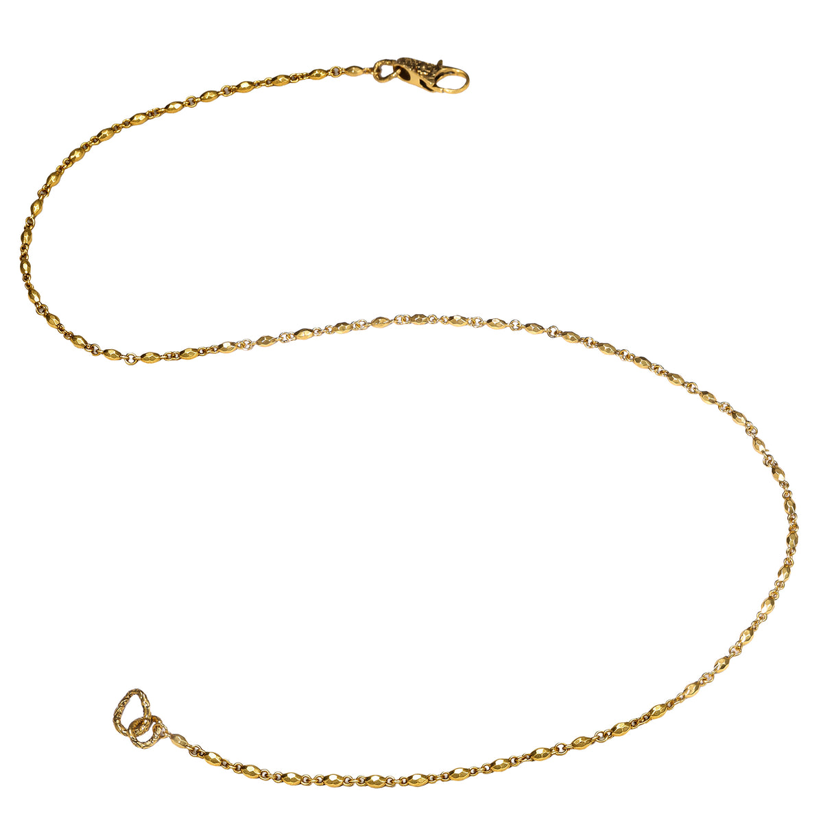 Textured Link Ornate Clasp Necklace