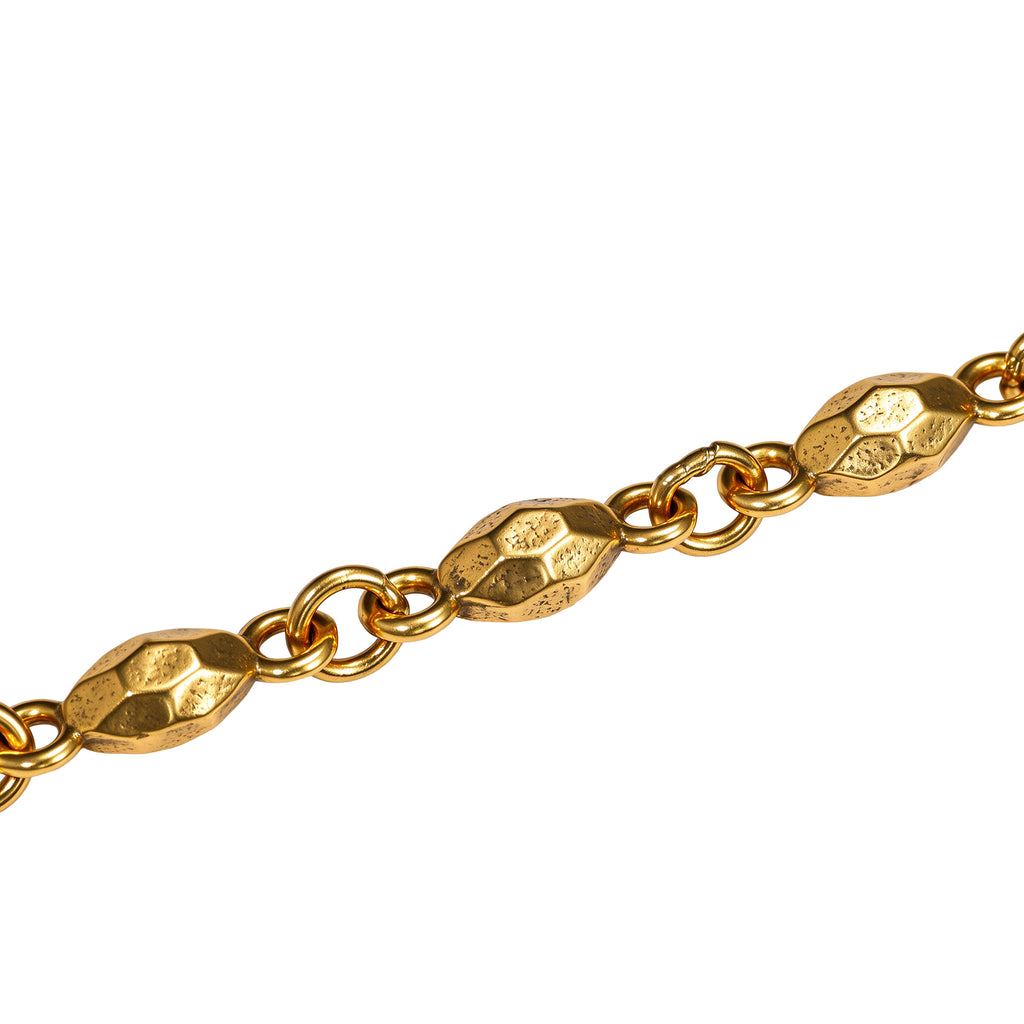 Textured Link Ornate Clasp Necklace