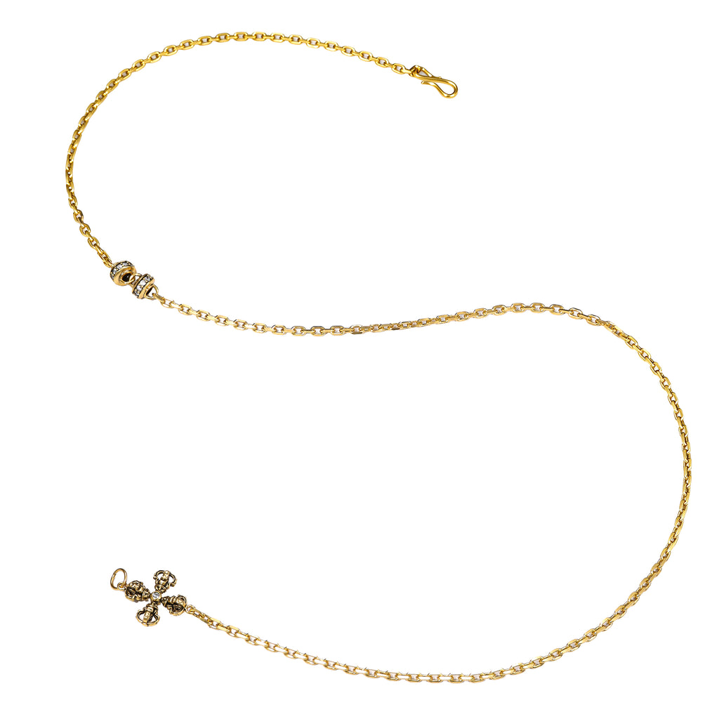 Ornate Cross Hook Chain Necklace
