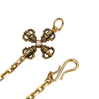 Ornate Cross Hook Chain Necklace