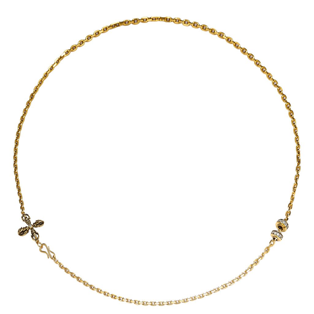 Ornate Cross Hook Chain Necklace