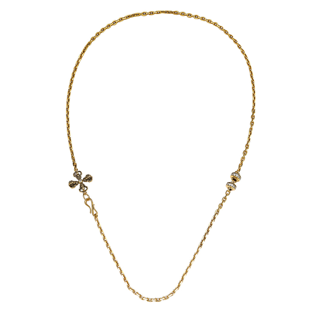 Ornate Cross Hook Chain Necklace