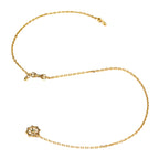 Green Stone Lariat Pendant Necklace