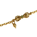 Green Stone Lariat Pendant Necklace