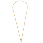 Pavé Ring Clasp Rope Chain Necklace
