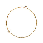 Minimal Cross Chain Necklace