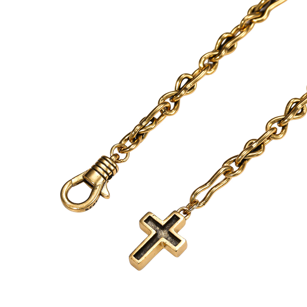 Minimal Cross Chain Necklace