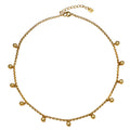 Textured Sphere Charm Necklace