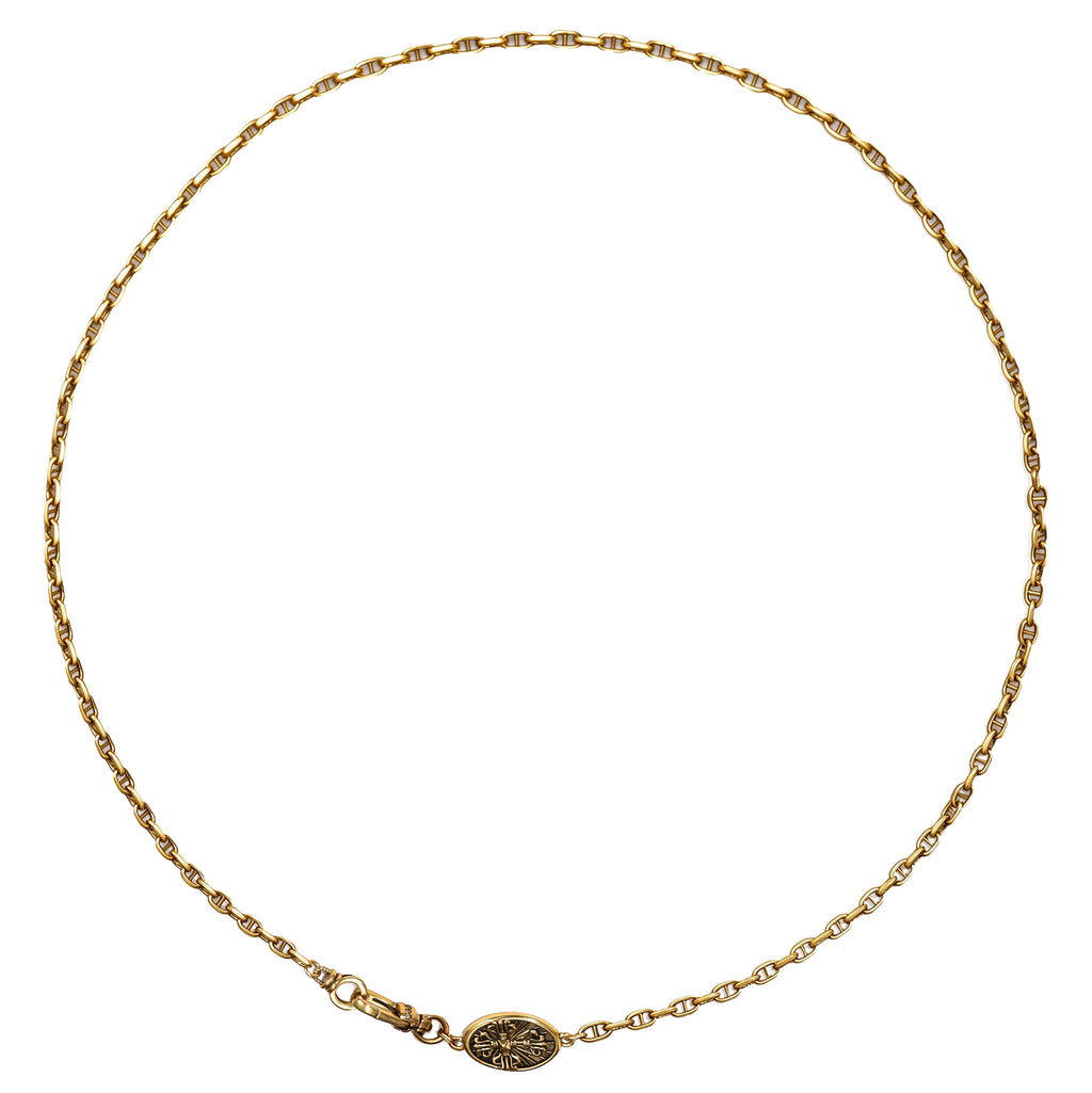 Ornate Cross Medallion Link Necklace