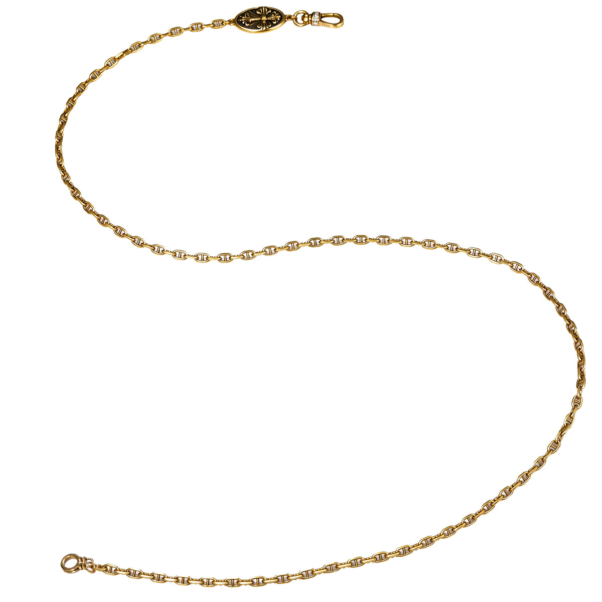Ornate Cross Medallion Link Necklace