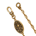 Ornate Cross Medallion Link Necklace