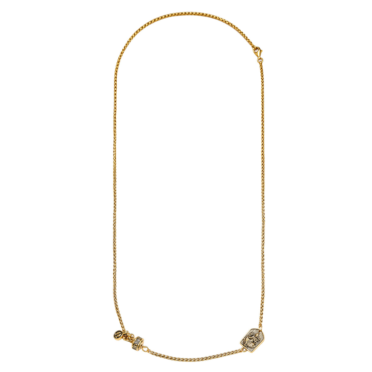 Figurative Plaque Chain Necklace