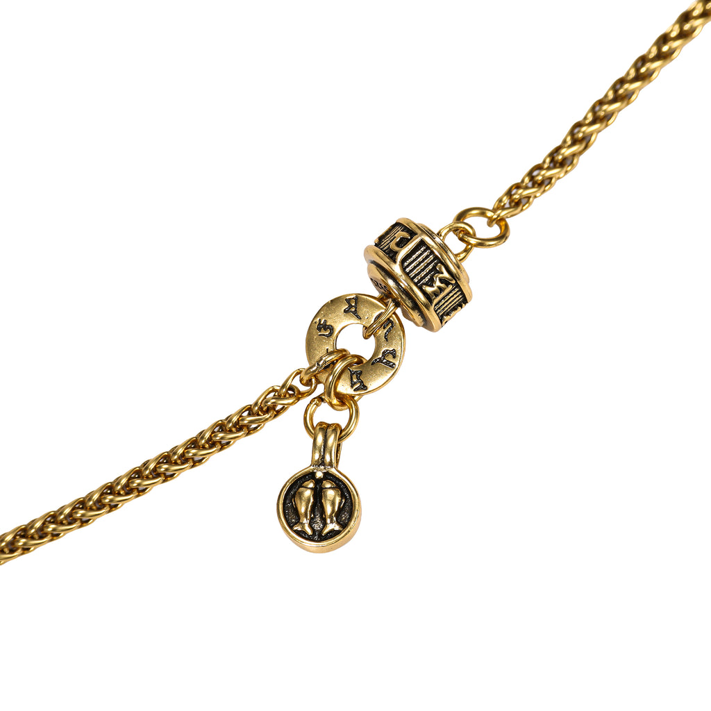 Figurative Plaque Chain Necklace