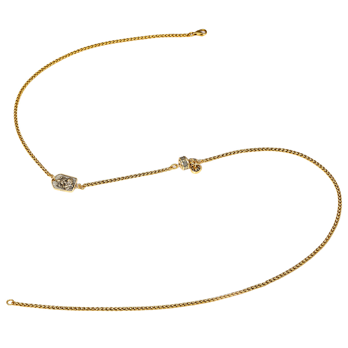 Figurative Plaque Chain Necklace