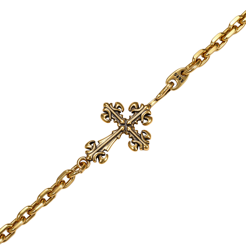 Ornate Cross Toggle Chain Necklace