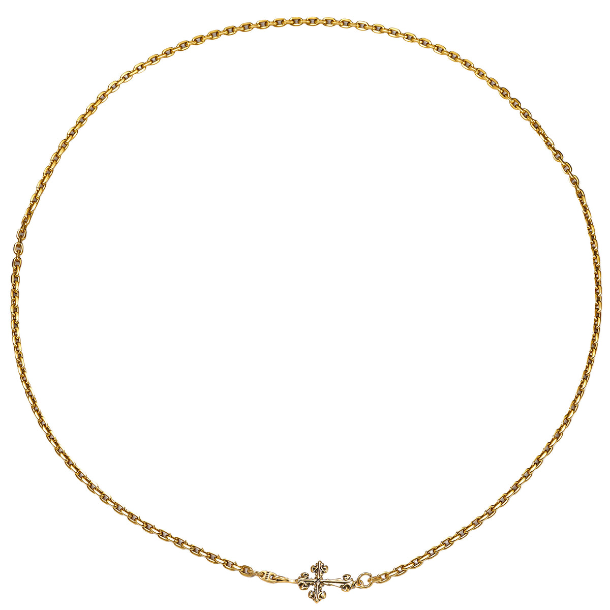 Ornate Cross Toggle Chain Necklace