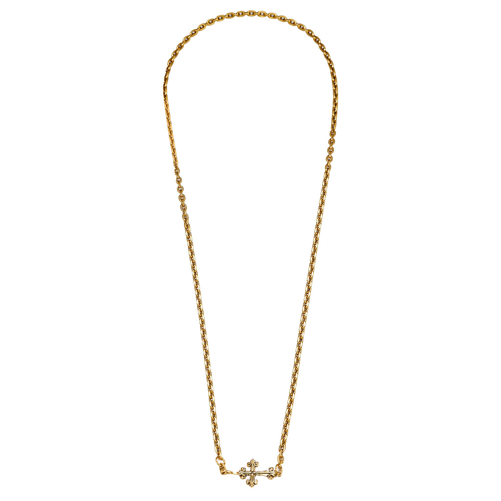 Ornate Cross Toggle Chain Necklace