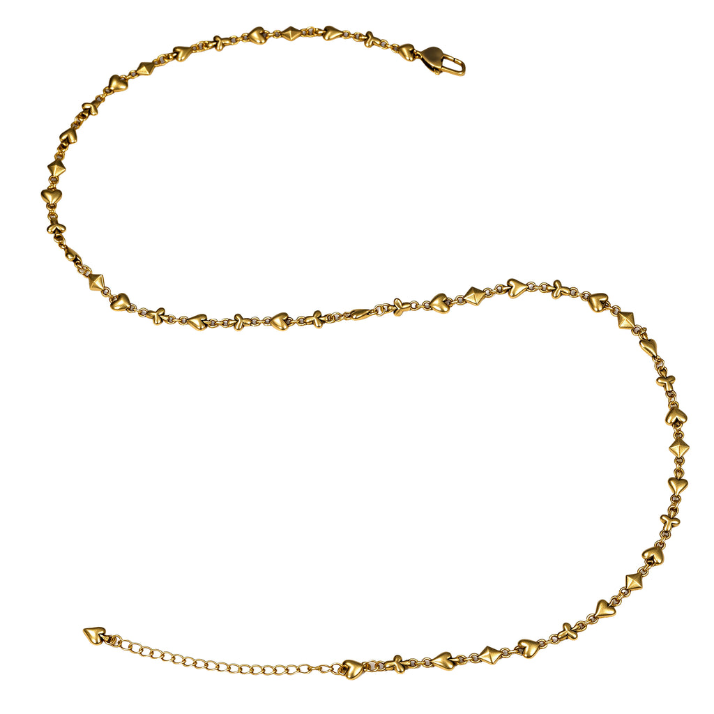 Heart & Butterfly Charm Necklace
