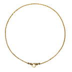 Ornate Ring Clasp Rope Chain Necklace
