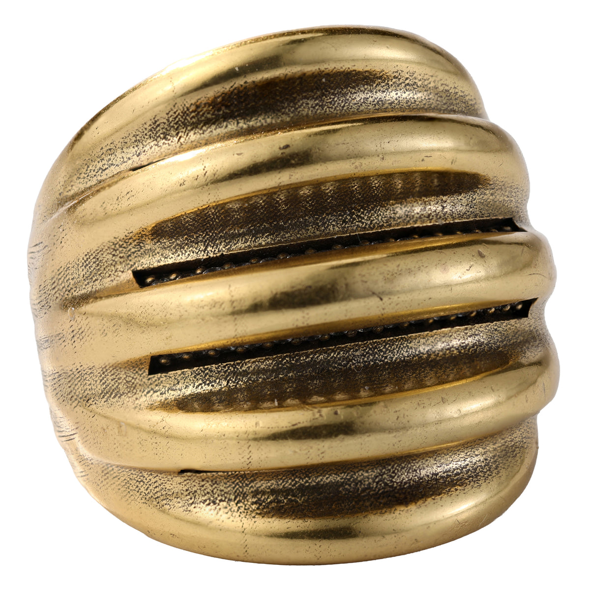 Layered Pavé Curve Statement Ring