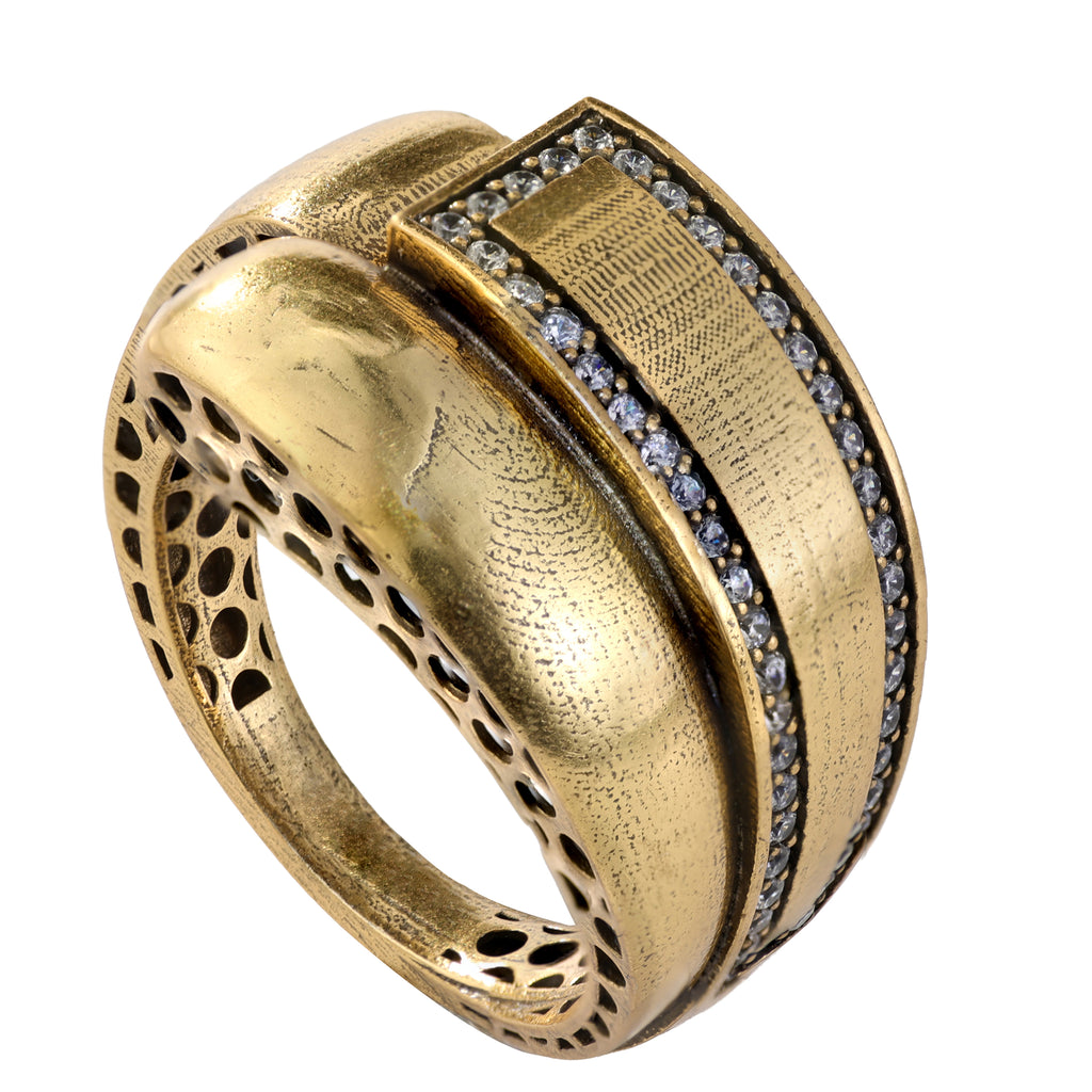 Layered Pavé Statement Ring