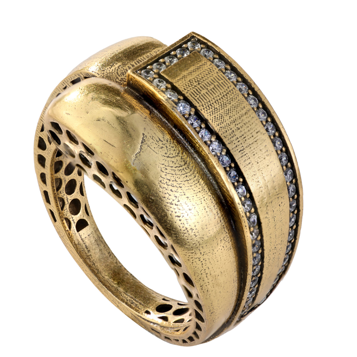 Layered Pavé Statement Ring