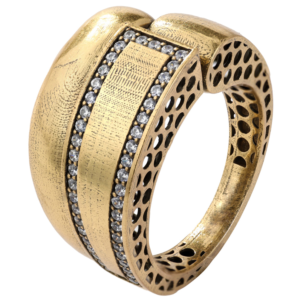 Layered Pavé Statement Ring