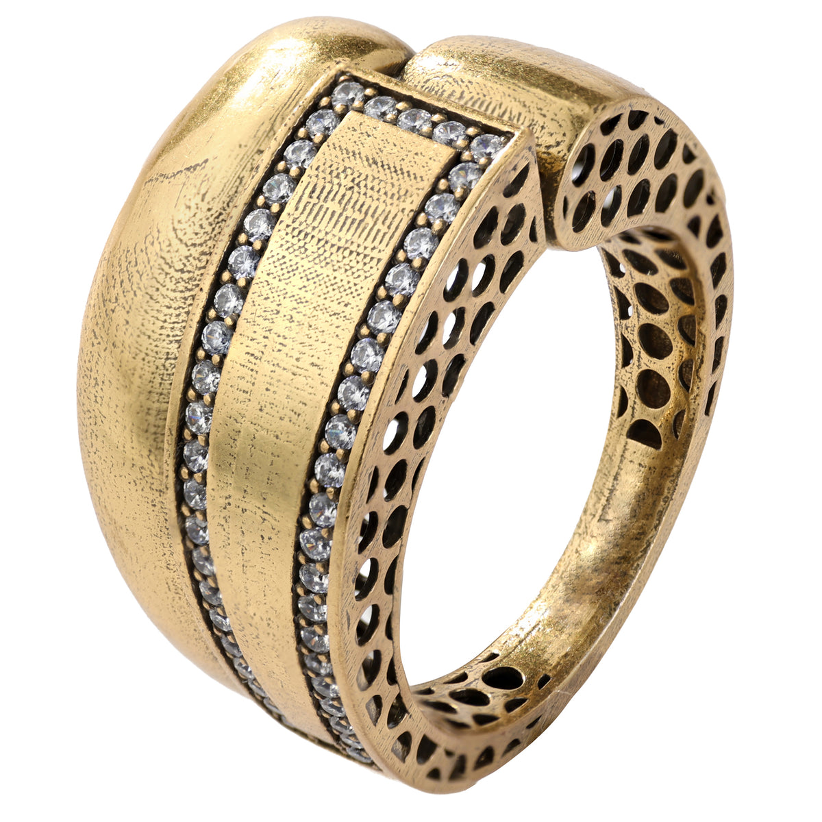 Layered Pavé Statement Ring
