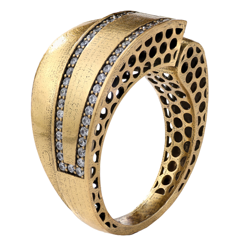 Layered Pavé Statement Ring